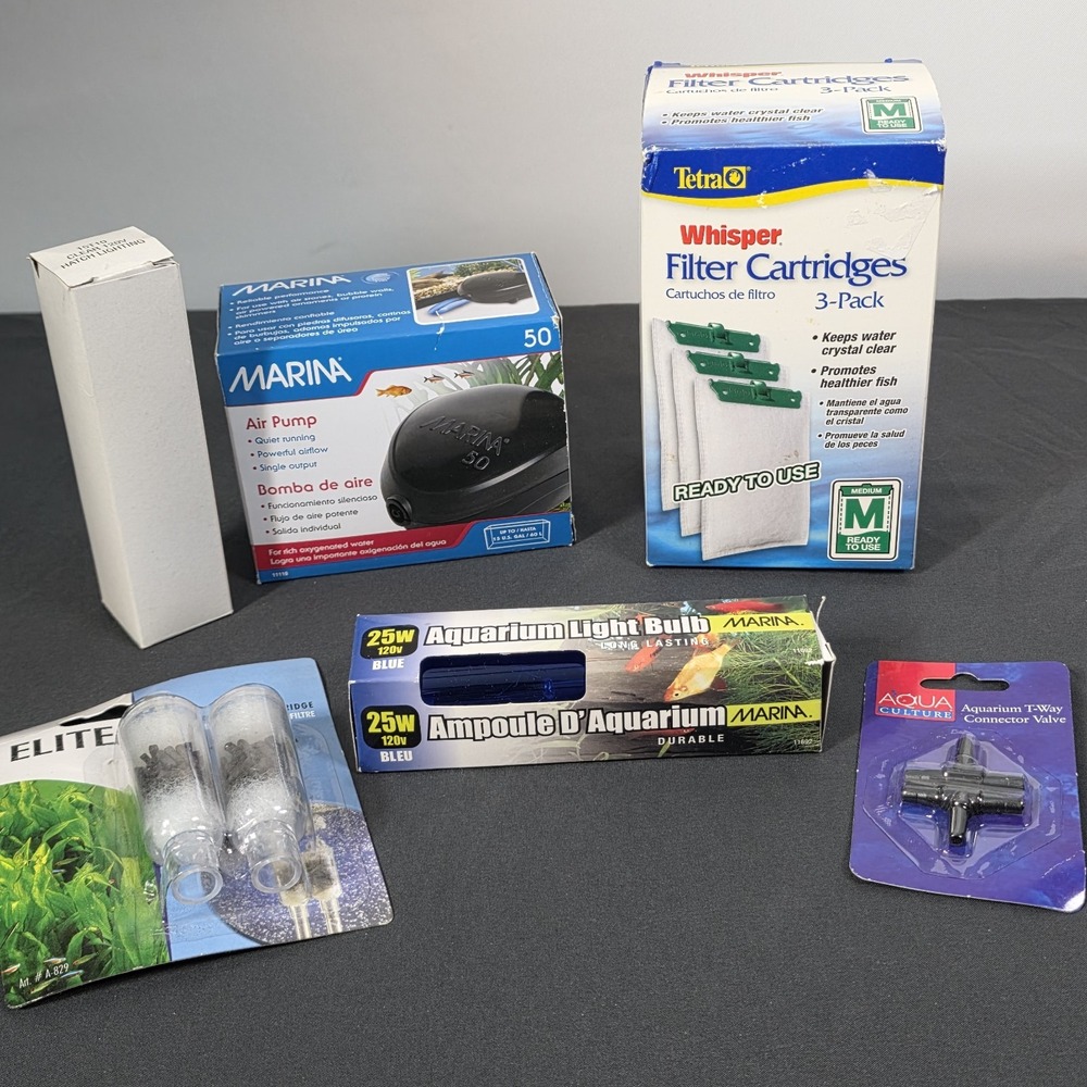 Lot Of‎ Aquarium Parts Pump Filters Bulbs Please See Photos
